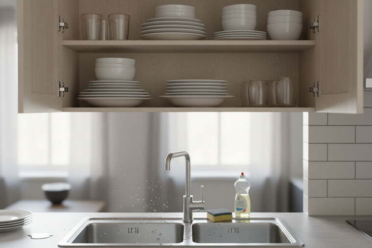 The Shocking Truth About Storing Clean Dishes Too Close to the Sink