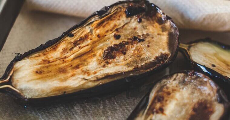 Cut Eggplant