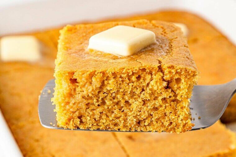 Cornbread With Honey or Syrup