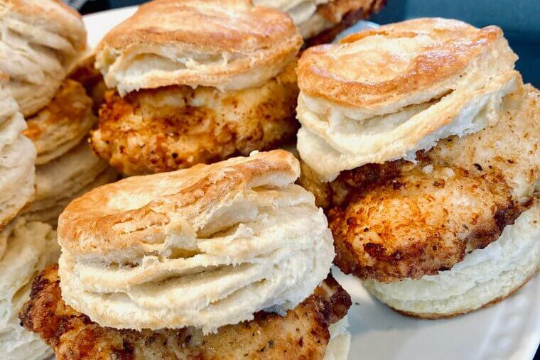 Fried Chicken With Biscuits