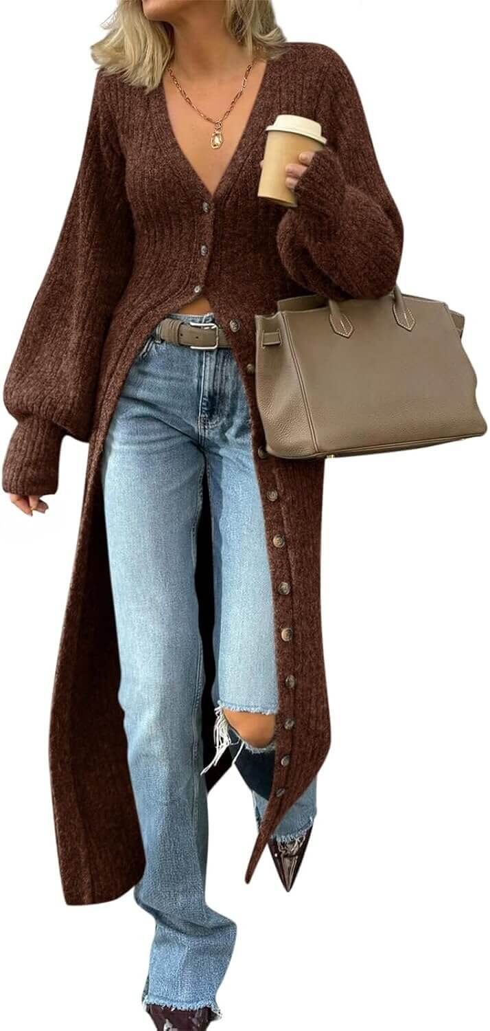 Chunky Knit Maxi Cardigan - Cozy Style for Fall - Don’t Miss the 43% Discount!