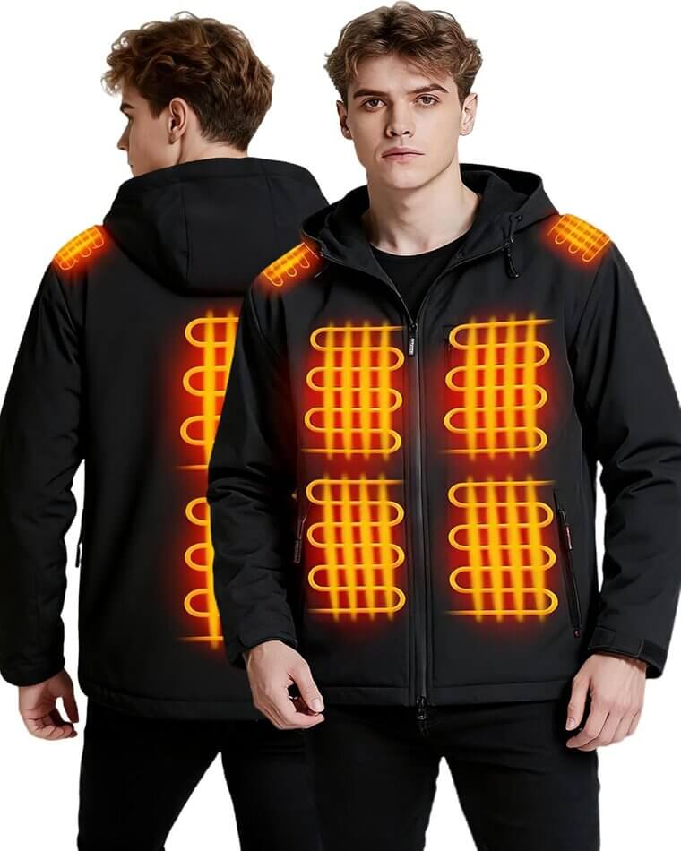 Heated Jacket for Men - Stay Warm with 9 Heating Zones - Don’t Miss the 5% Discount!