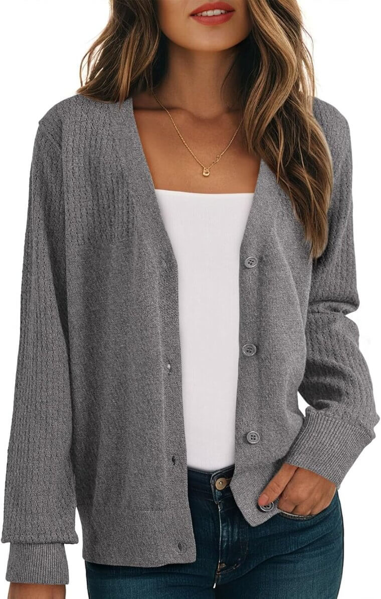Dokotoo Cardigan - Cozy Wool Blend Sweater for Stylish Comfort - 35% Off!