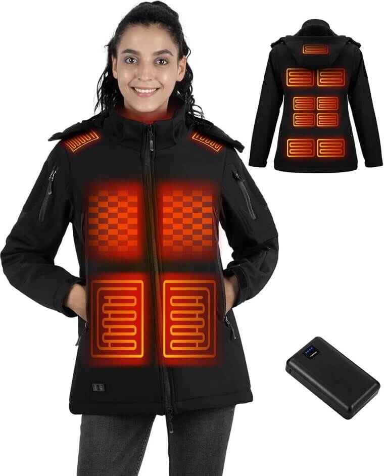 Heated Jacket for Women - Stay Warm and Stylish! - 42% Off!