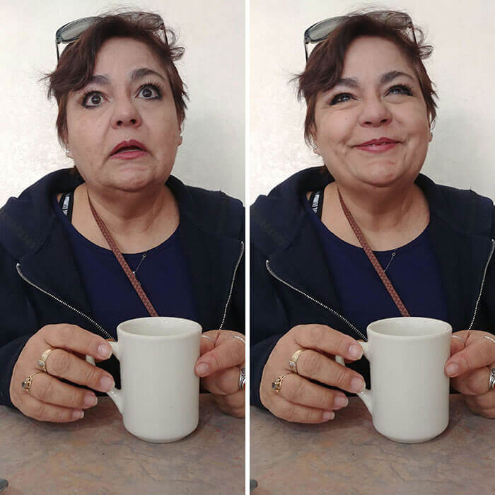 Before And After Her Husband Said, "I Love You"