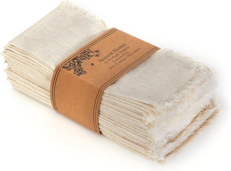 Cotton Linen Napkins - Elevate Your Table with Style - Now 12% Off!