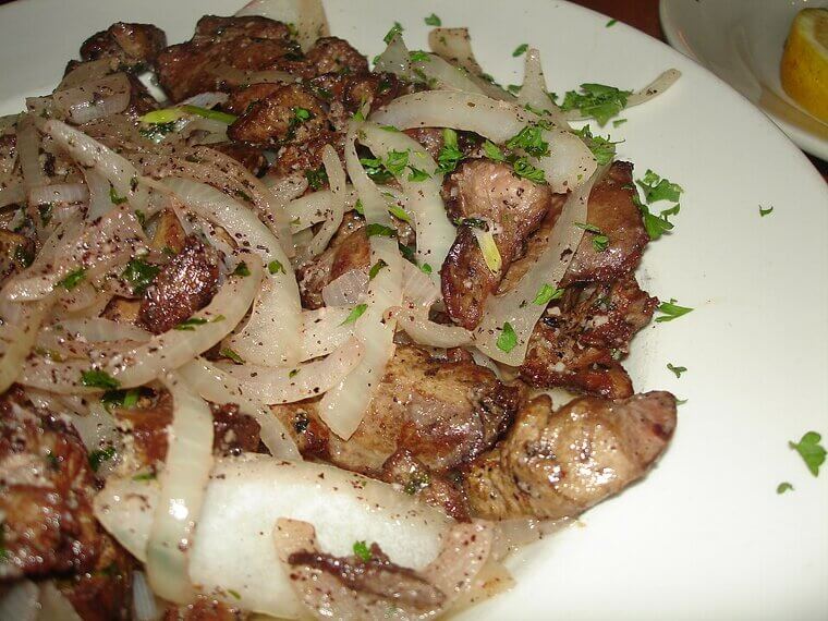 Sautéed Chicken Livers