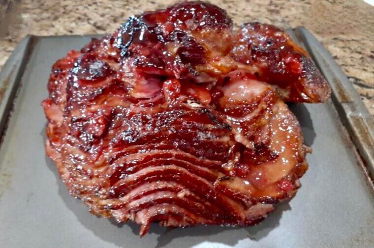 Canned Ham With Clove Studs and Brown Sugar Glaze