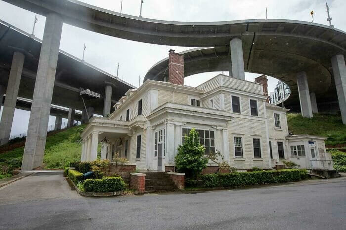 A Mansion Built Under a Bridge in San Francisco