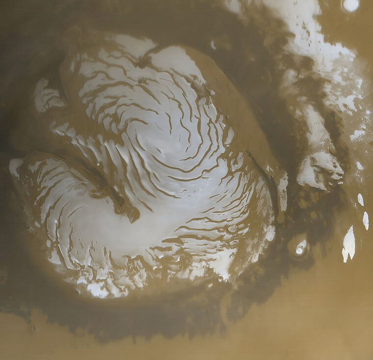 It Snows at Night on Mars
