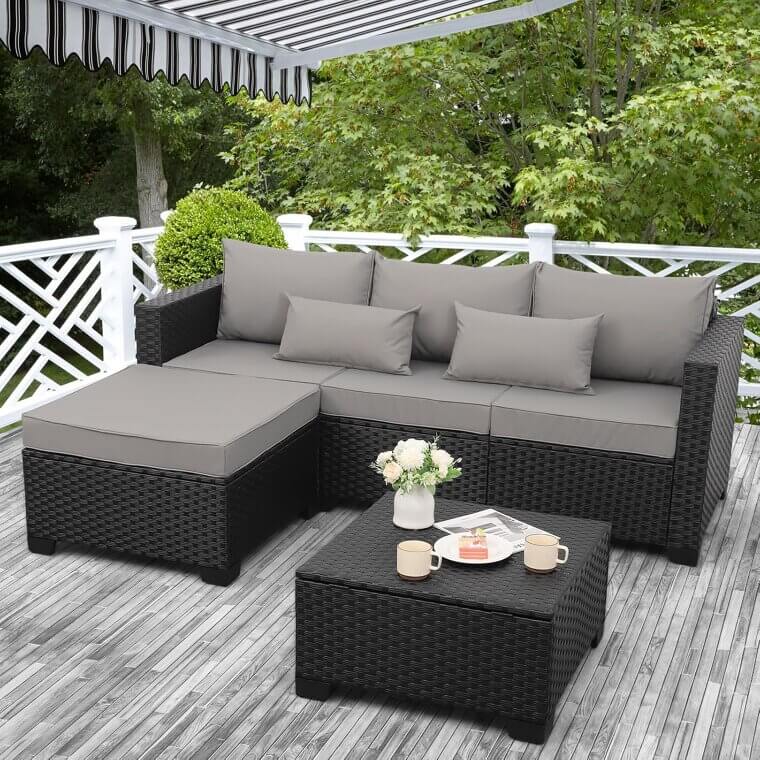 Outdoor Wicker Patio Set - Perfect for Relaxing Outdoors! 