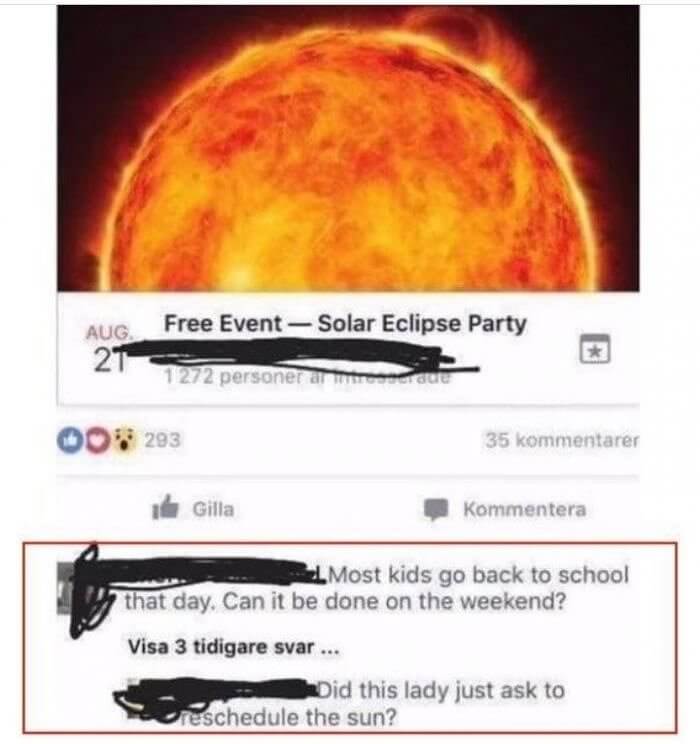 Can We Reschedule The Sun?