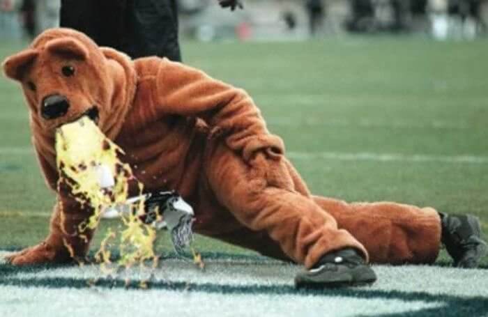 Mascot Went A Little Too Hard At the Pregame