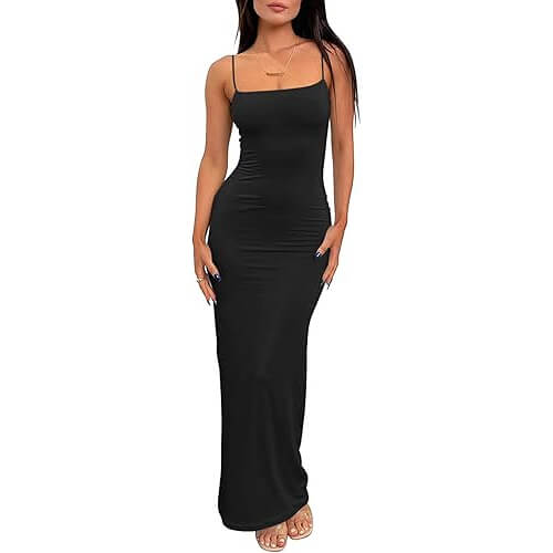 Elegant Spaghetti Strap Maxi Dress that Flatters Every Figure. Now 7% Off!