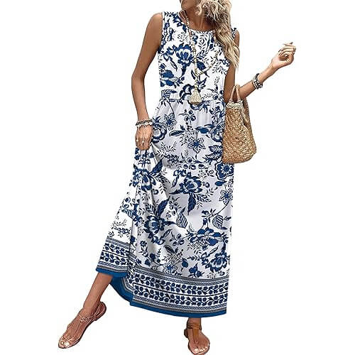 Elegant Maxi Summer Dress that Flows Beautifully All Day. Now 8% Off!