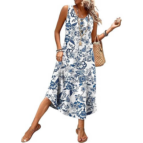 Breezy Button-Front Midi Sundress that's Perfect for Vacation Days. Now 40% Off!