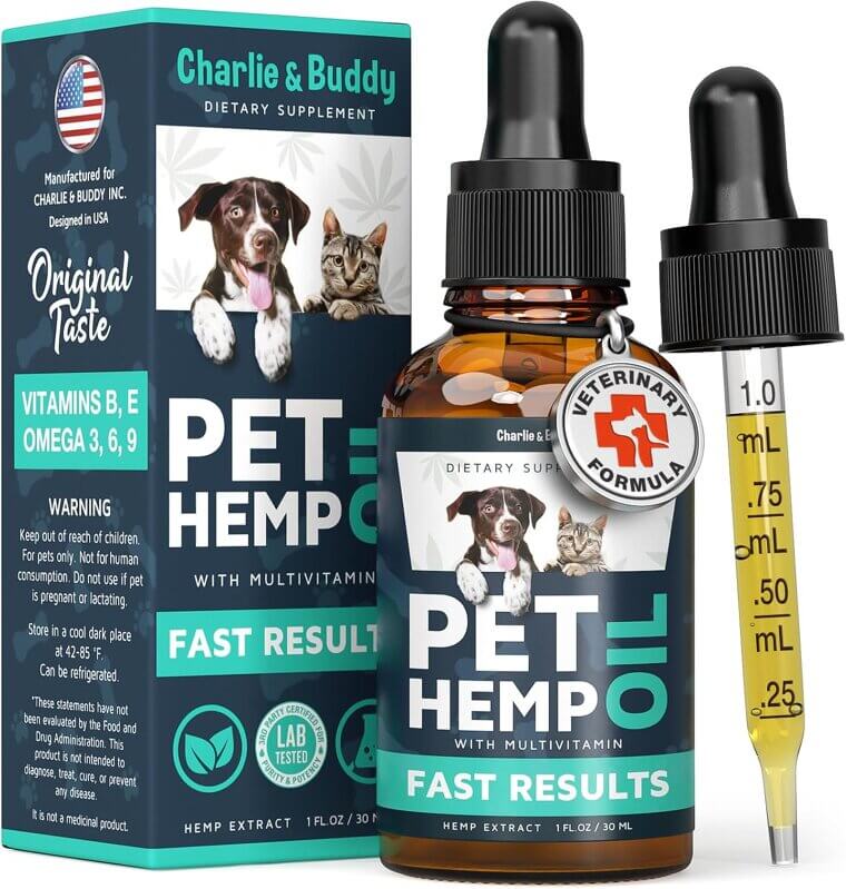 Charlie & Buddy Hemp Oil for Pet Stress & Pain Relief - Enjoy 23% Off!