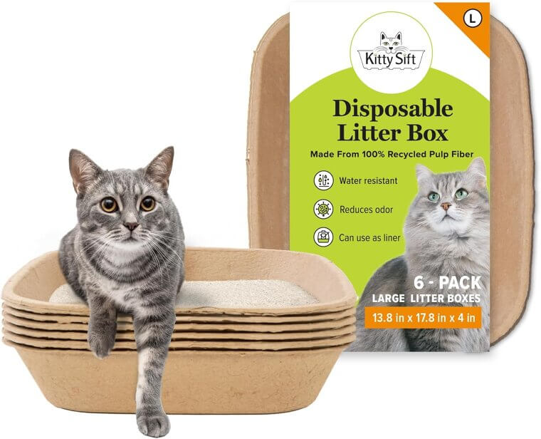 Kitty Sift Litter Box - Eco-Friendly Odor Control 