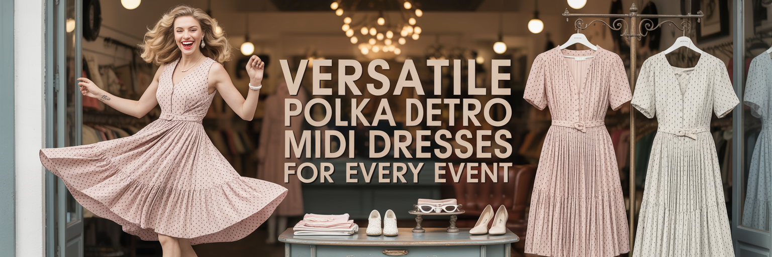 Versatile Polka Dot Retro Midi Dresses for Every Event