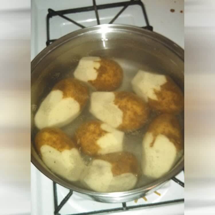 Peeling Half the Potatoes in the Bag