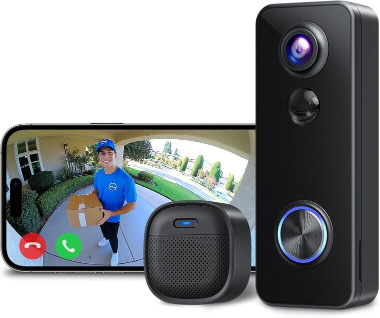 XTU Doorbell Cam: Head-to-Toe View, No Fees, Alexa & Google Compatible