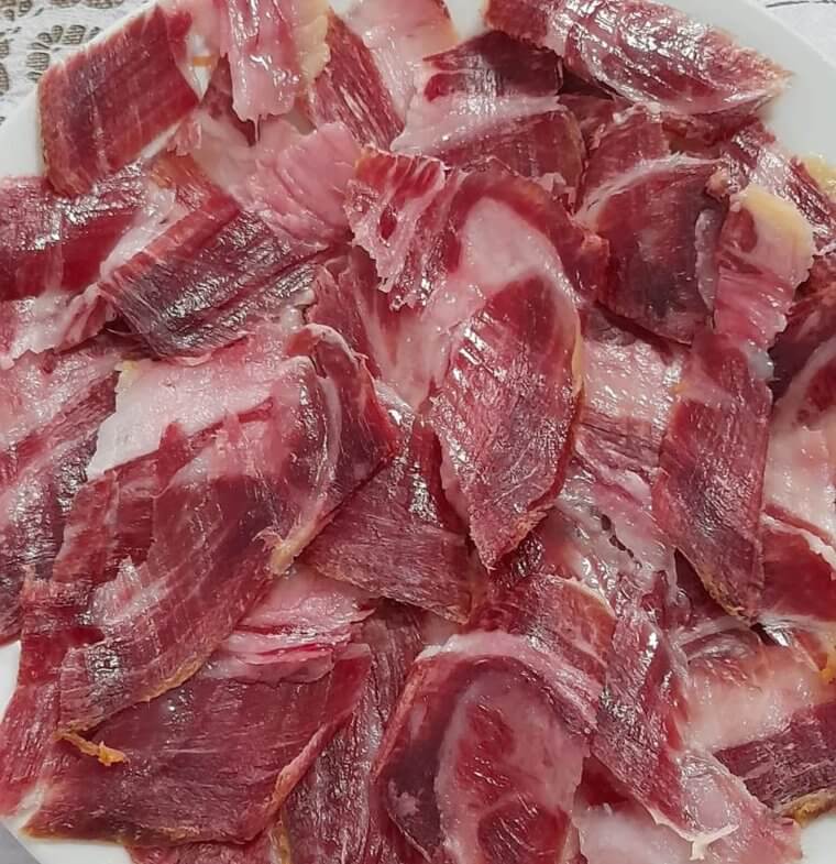 Jamón Ibérico de Bellota (US$ 50 por quilo)