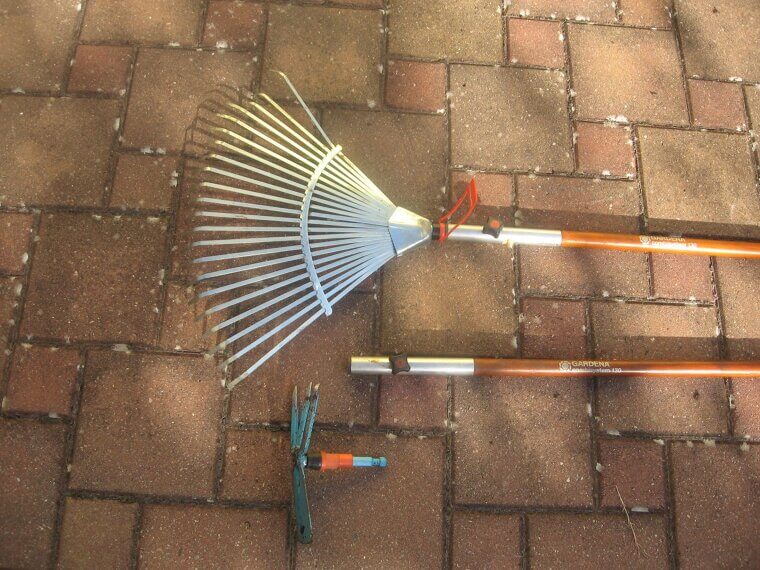 A Solid Steel Rake for Clearing the Yard