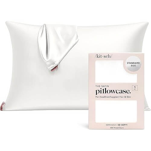 Luxurious Satin Pillowcase with Zipper that Protects Your Hair & Skin. 