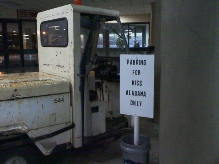 Parking Space Reserved For Miss Alabama