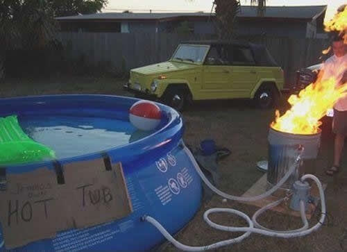 A Low-Cost Homemade Hot Tub