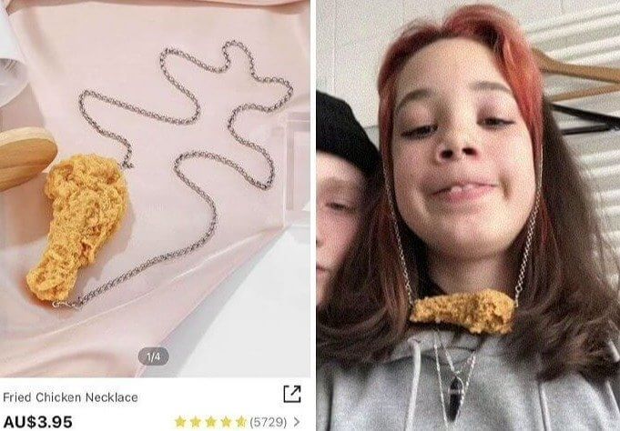 Fried Chicken Necklaces - Perfect for Eating On-The-Go