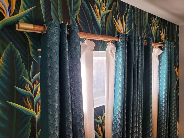 Curtain Tiebacks and Upgraded Rods