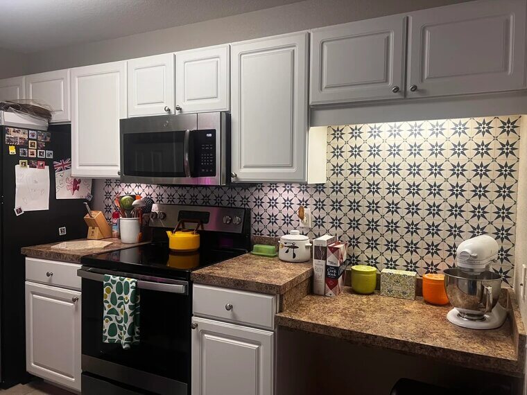 Peel-And-Stick Backsplash