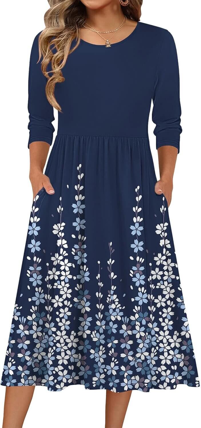 Zeagoo Women's Midi Dress - Flowy, Casual, and Chic! 