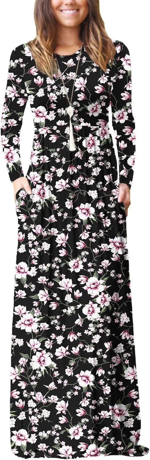 EUOVMY Maxi Dress: Stylish Comfort with Pockets - Now 24% Off!