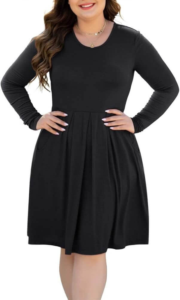Plus Size Swing Dress - Soft, Stylish, and Pocket-Friendly! 