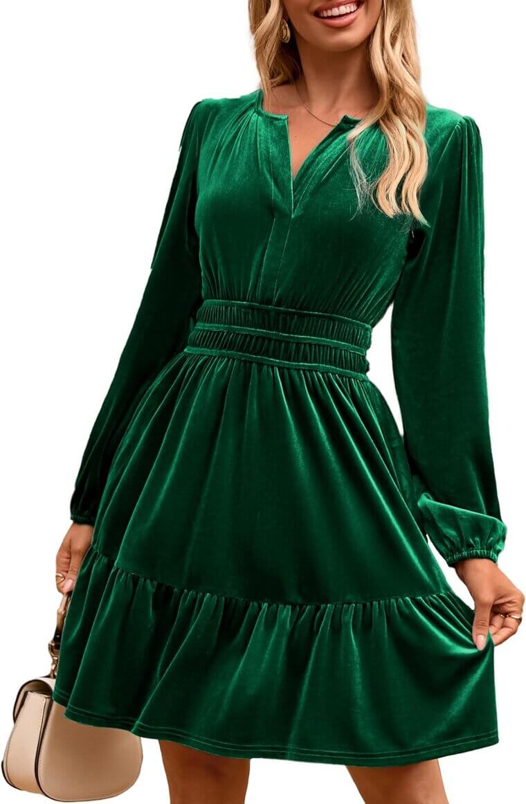 Simplee Velvet Dress - Perfect for Fall Weddings & Holidays! 