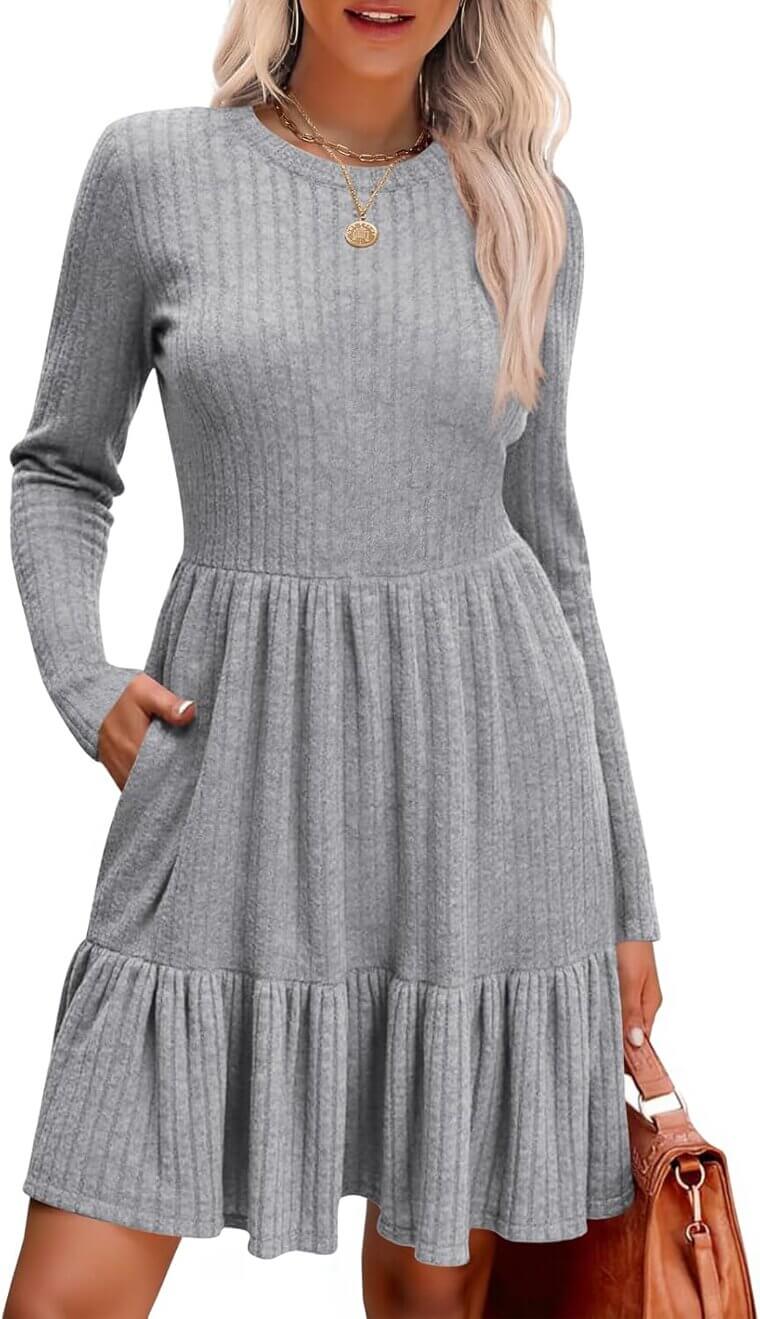 Naggoo Ruffle Sweater Dress - Stylish Comfort for Every Occasion! - 27% Off!