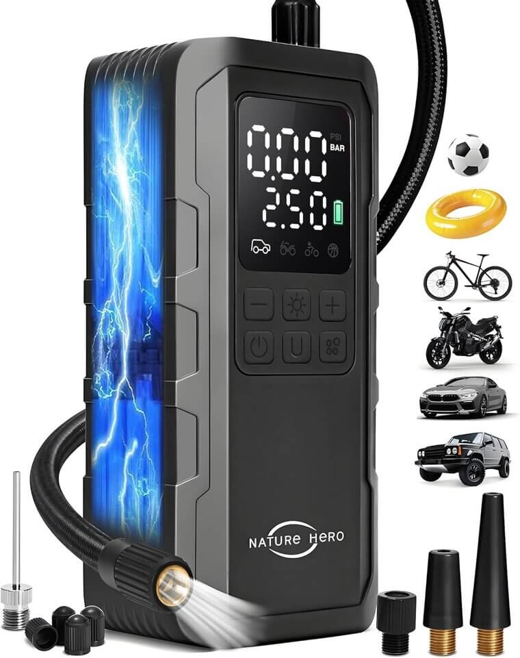 Tire Inflator Air Pump - Fast, Portable Solution for Emergencies