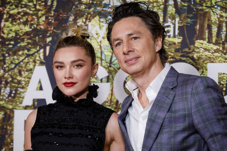 Zach Braff (43) And Florence Pugh (22)