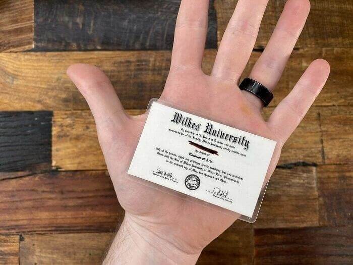 A Wallet-Sized Diploma