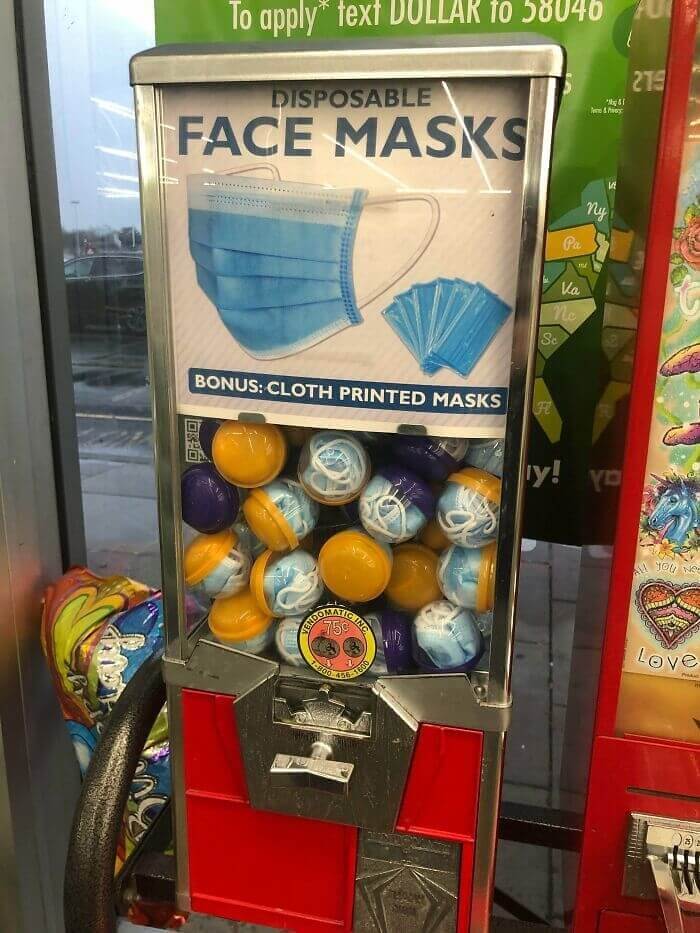 A Mask Gumball Machine