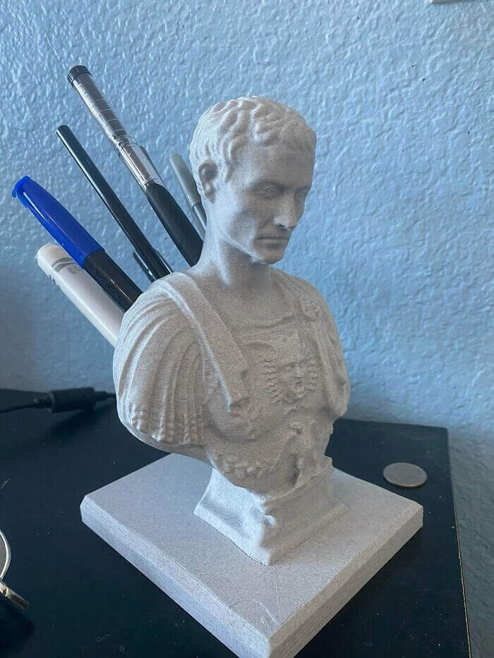 3D Printed Julius Caesar Pencil Holder