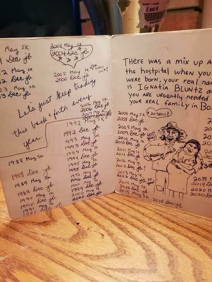 Siblings Exchanged The Same Birthday Card For 32 Years