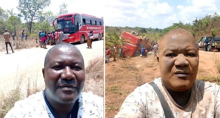 Before and After Bus Crash