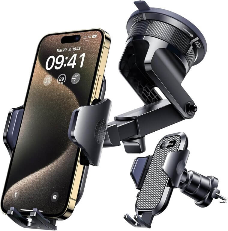 VANMASS Car Phone Holder - Ultimate Stability & Versatility - Now 35% Off!