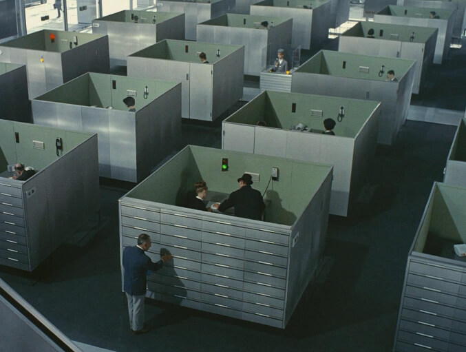 The Office Cubicles at Mattel Resemble PlayTime's Workspace