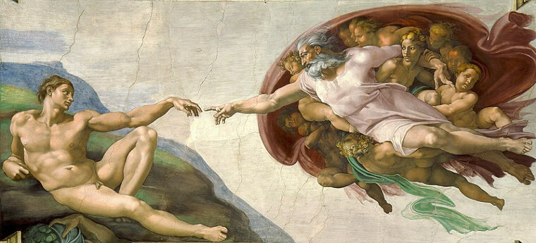Barbie's Encounter With Ruth Handler Mimics Michelangelo's "The Creation of Adam"