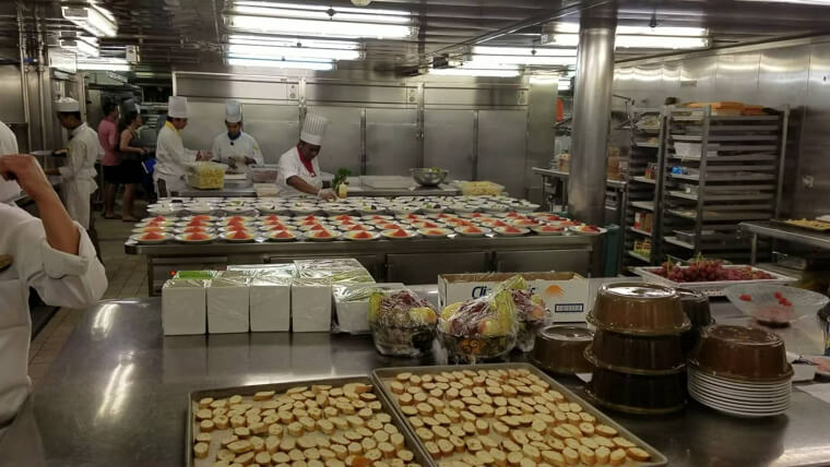 Preparing the Kitchen Is Done With Military Precision