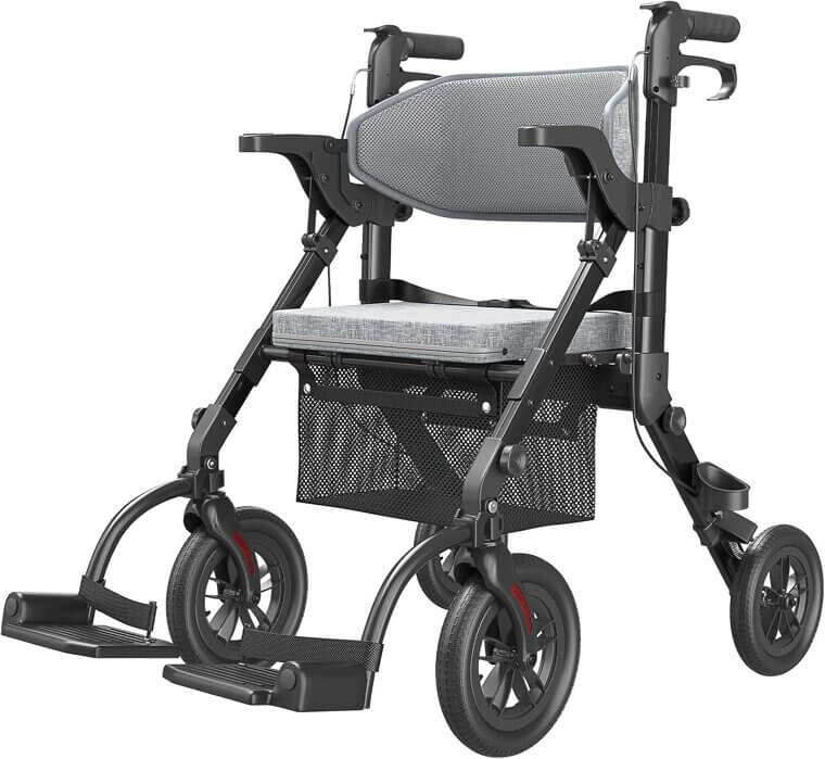 VOCIC Rollator Combo - Versatile Mobility for Seniors - Don’t Miss the 10% Discount!